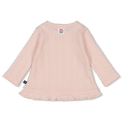 MIDNIGHT FLOWERS - Fancy Rib Knit Swing Top