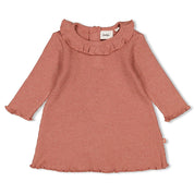 GROW YOUR OWN WAY - 4x2 Rib Drop Needle Velour Fashion Dress