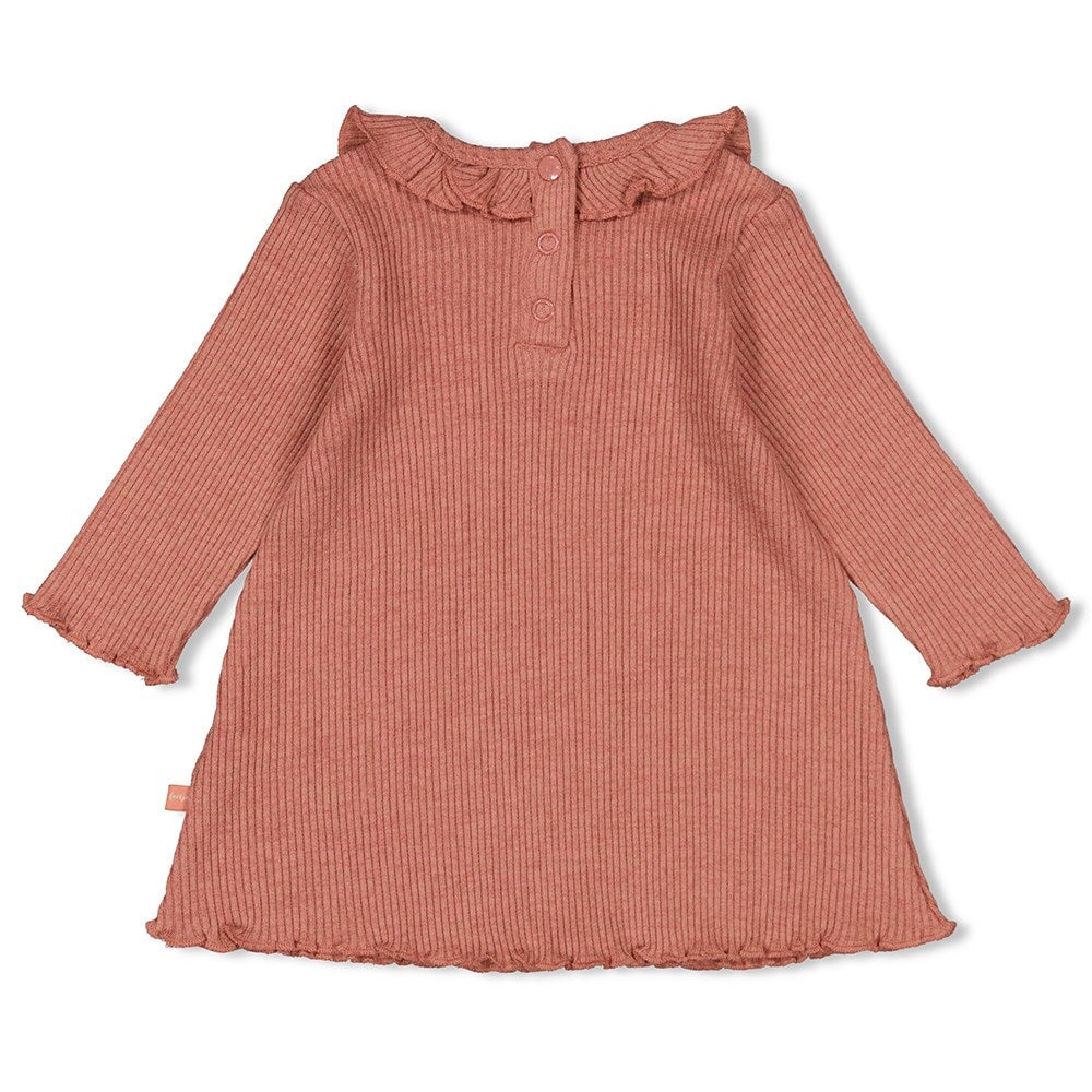 GROW YOUR OWN WAY - 4x2 Rib Drop Needle Velour Fashion Dress