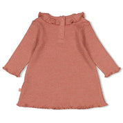 GROW YOUR OWN WAY - 4x2 Rib Drop Needle Velour Fashion Dress