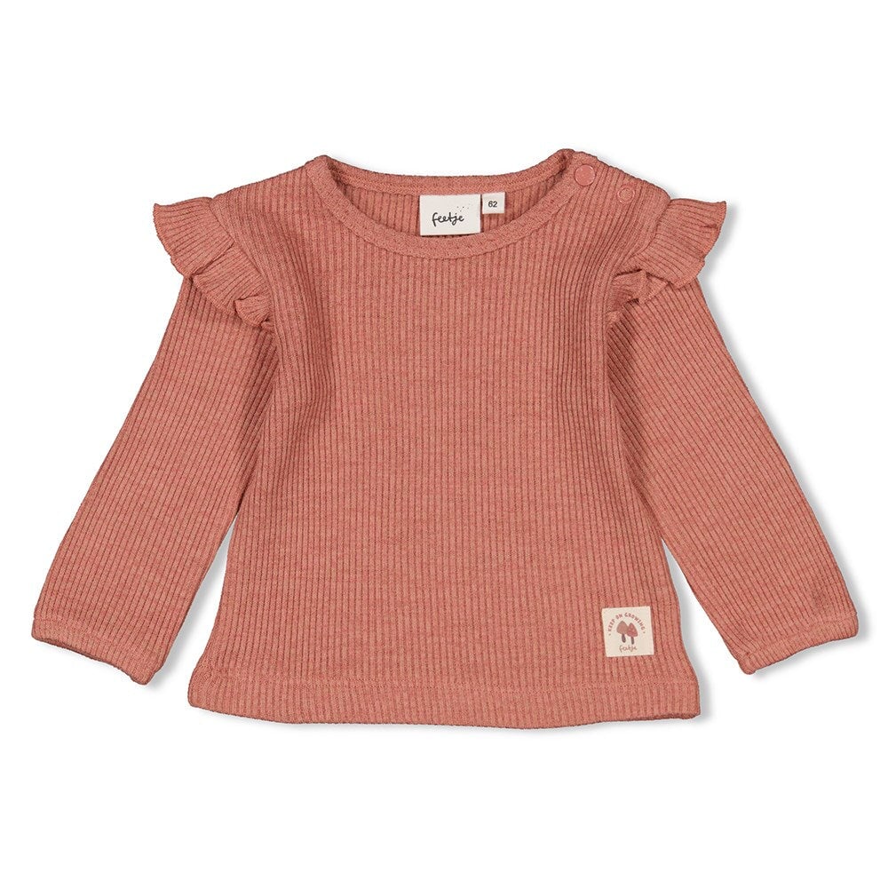 GROW YOUR OWN WAY - 4x2 Rib Drop Needle Velour Fashion Top