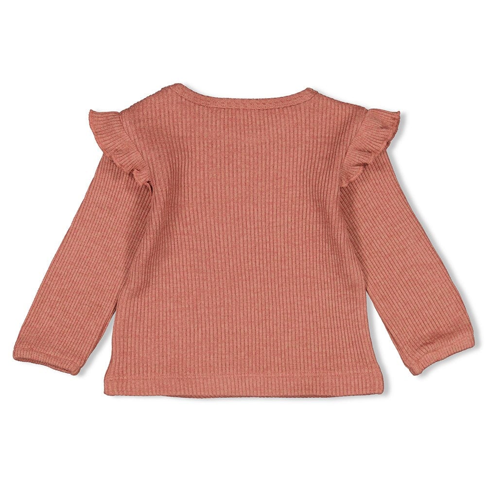 GROW YOUR OWN WAY - 4x2 Rib Drop Needle Velour Fashion Top