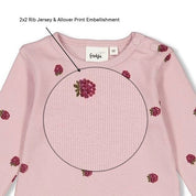 YOU'RE SO SWEET - 2x2 Rib Knit Allover Print  Top