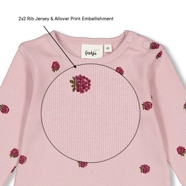 YOU'RE SO SWEET - 2x2 Rib Knit Allover Print  Top