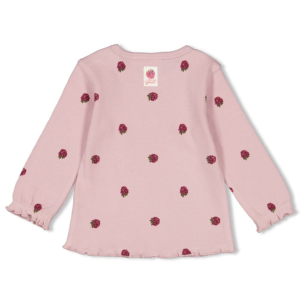 YOU'RE SO SWEET - 2x2 Rib Knit Allover Print  Top