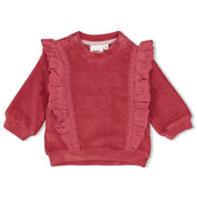 YOU'RE SO SWEET - Elegant Fun Velvet Rib Ruffle Sweater