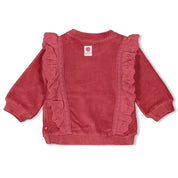YOU'RE SO SWEET - Elegant Fun Velvet Rib Ruffle Sweater