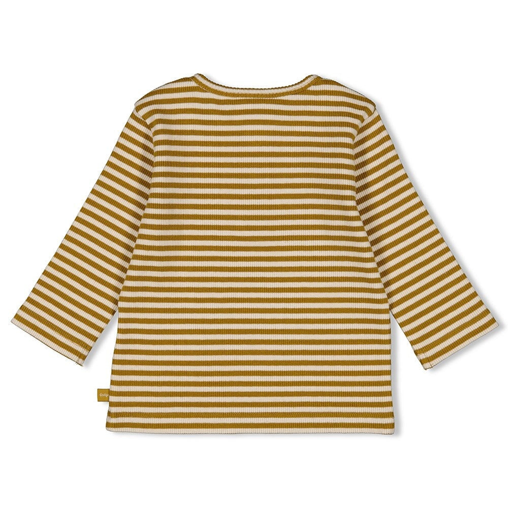 KEEP ROLLING - 2x2 Rib Jersey Henley Collar Top