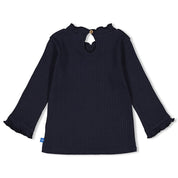 AMOUR TOUJOURS - 8x2 Rib Knit "Heart & Bow" Swing Top