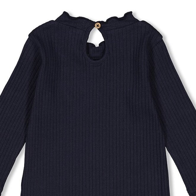 AMOUR TOUJOURS - 8x2 Rib Knit "Heart & Bow" Swing Top