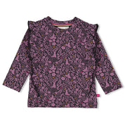 FOREST FANCY - Allover Print Ruffle Fashion Top