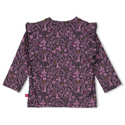 FOREST FANCY - Allover Print Ruffle Fashion Top