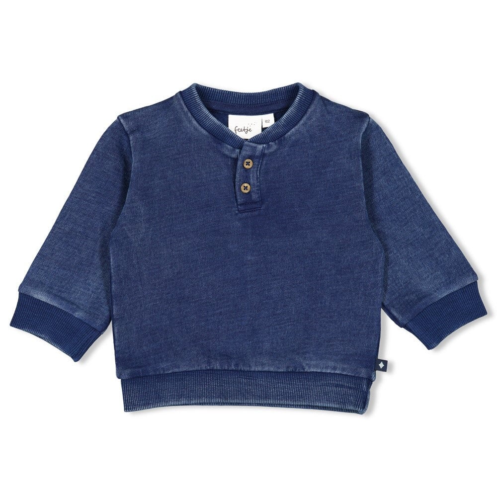 KEEPSAKE DENIM - French Terry Knit Henley Sweat Top