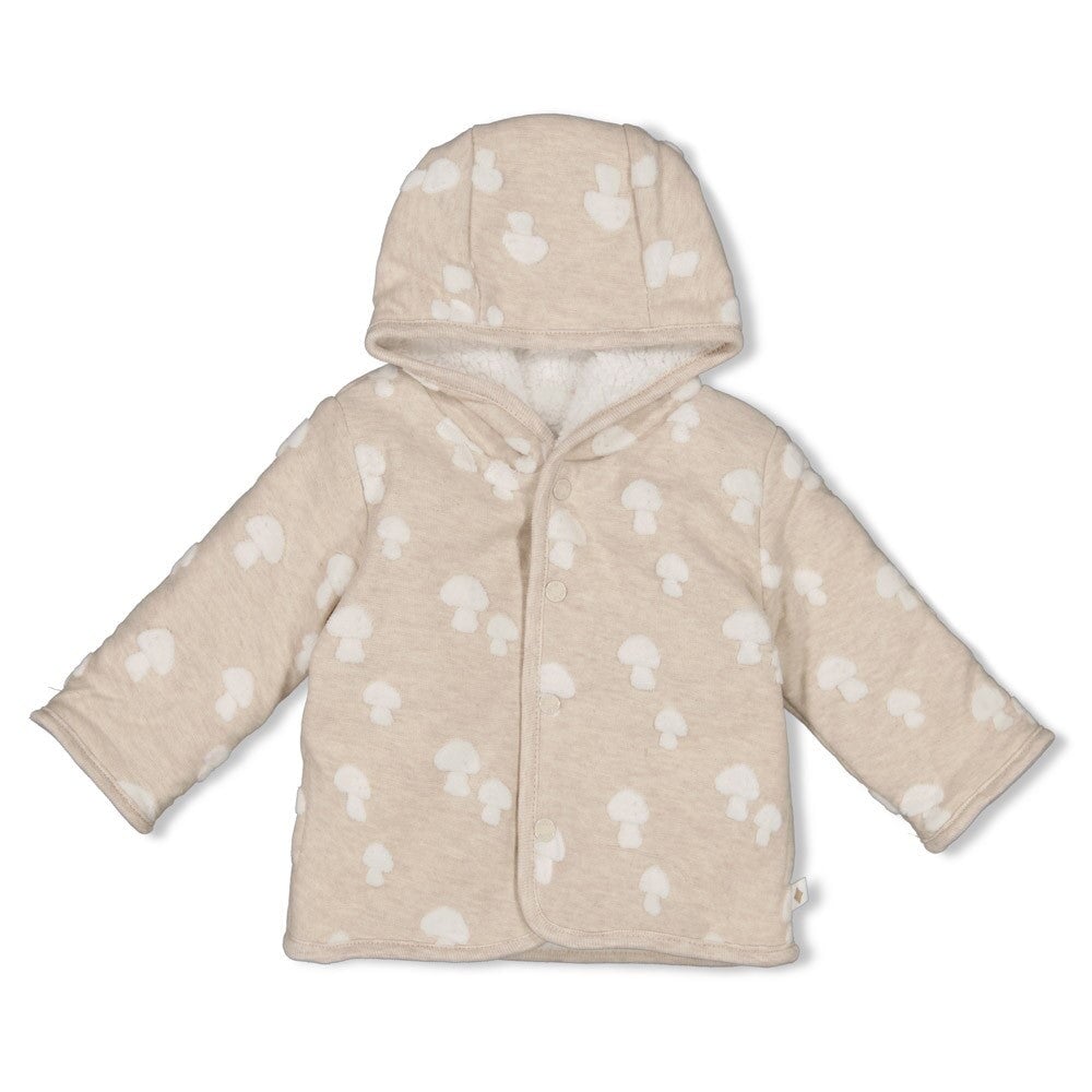 DEAR AUTUMN - Reversible Frottee Knit & Teddy Jacket with Hood
