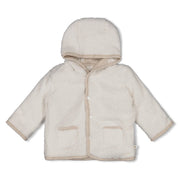 DEAR AUTUMN - Reversible Frottee Knit & Teddy Jacket with Hood