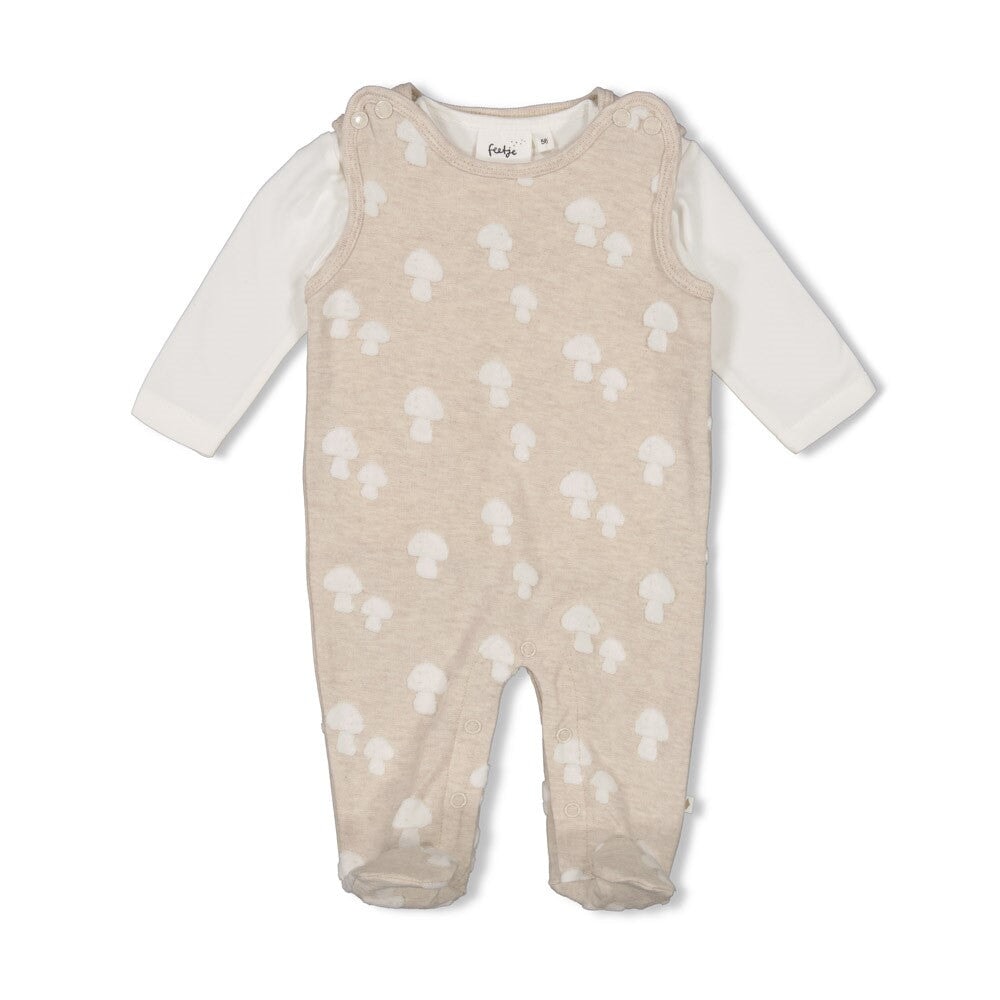 DEAR AUTUMN 2-Piece Frottee Knit Footed Romper