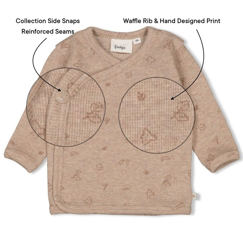 FALL FAVORITES - Waffle Rib Side-Wrap Fashion Top