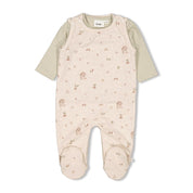 FALL FAVORITES - Peached Inside French Terry &nbsp;2-Piece Footed Romper