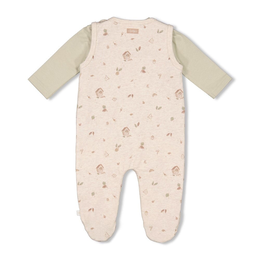 FALL FAVORITES - Peached Inside French Terry &nbsp;2-Piece Footed Romper