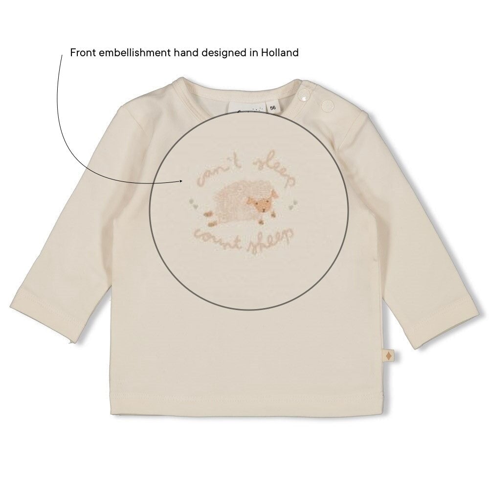 SLEEPY SHEEPY -“…count sheep” Peached Inside Jersey Fashion Top