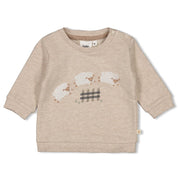 SLEEPY SHEEPY - Fleece Knit "Jumping Sheep" Sweat Top