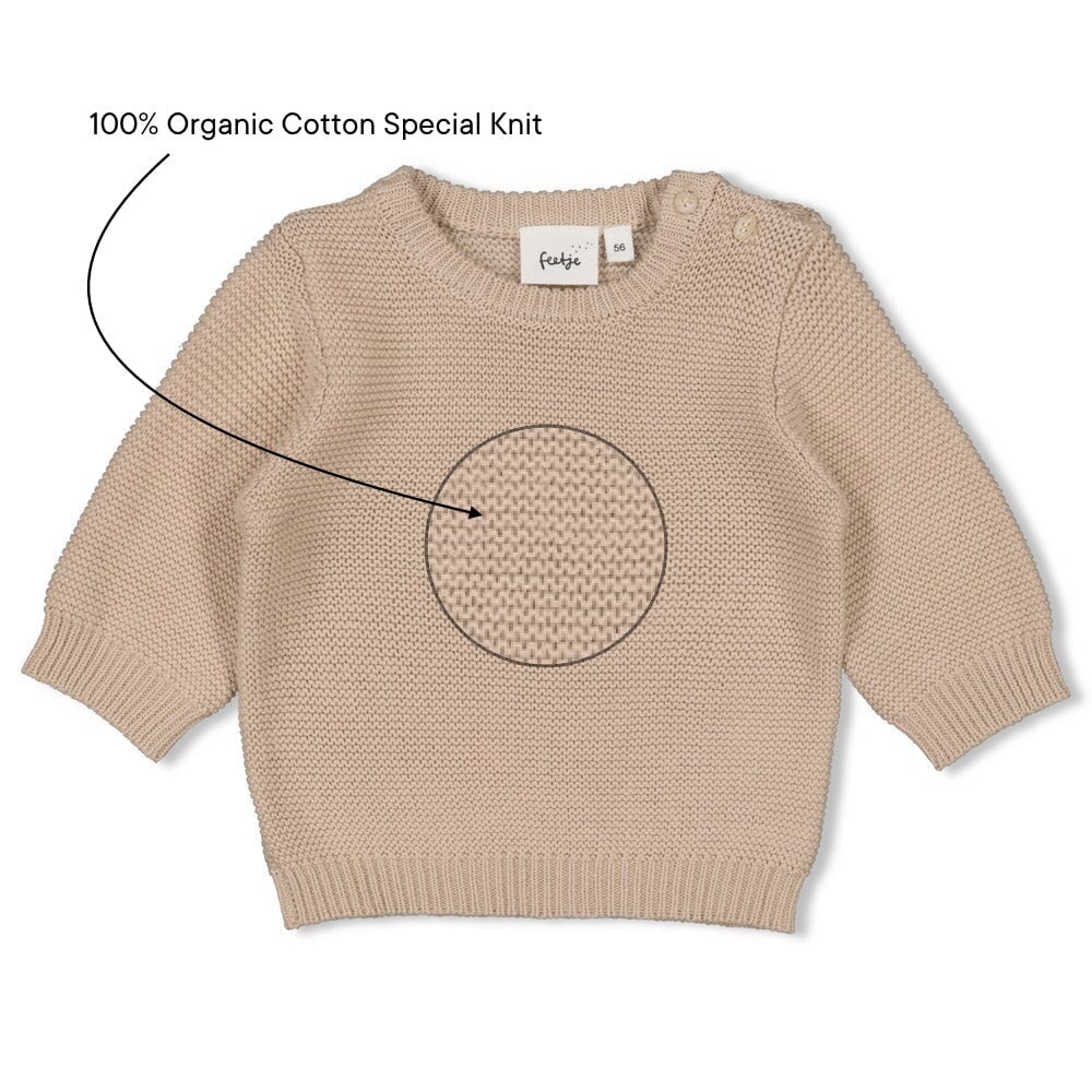 SLEEPY SHEEPY -All Organic Cotton 4-Yarn Knit Cozy Sweater