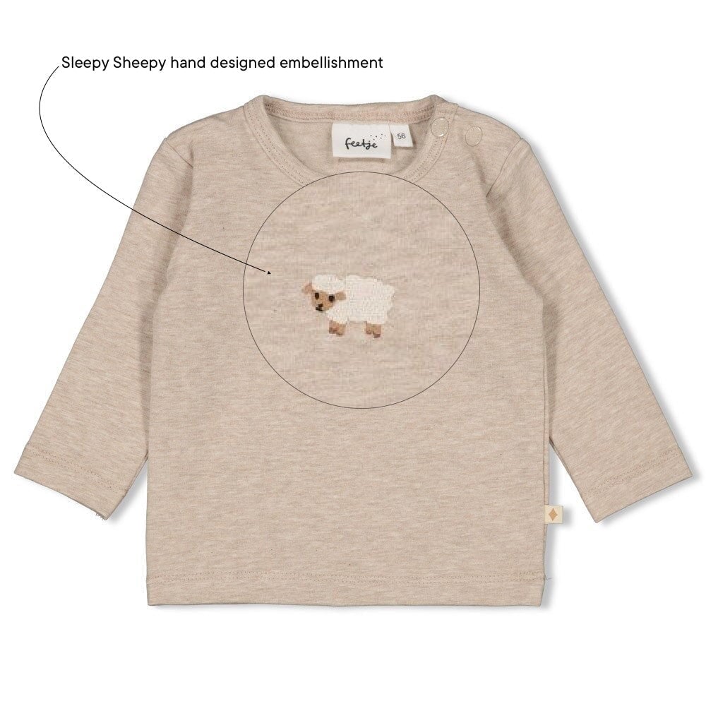 SLEEPY SHEEPY - Peached Inside Jersey Fashion Top