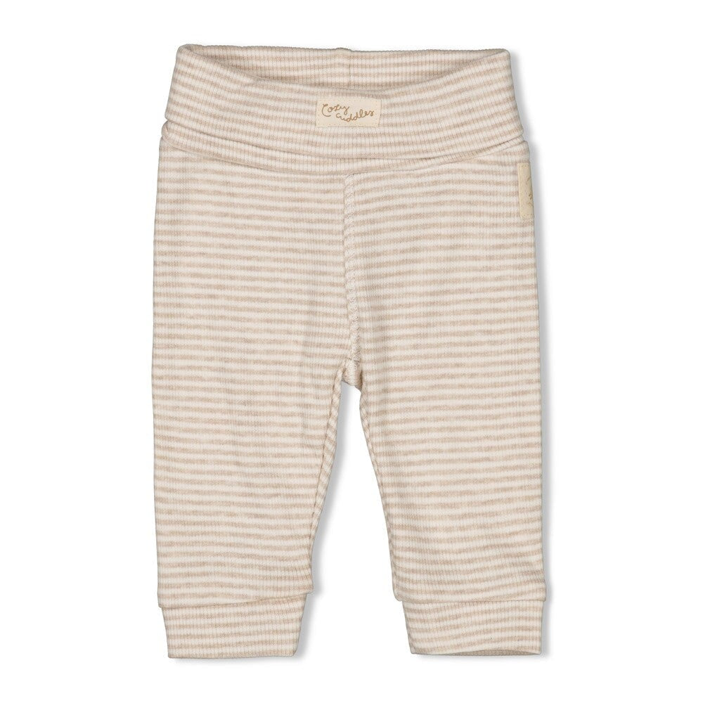 SLEEPY SHEEPY - 2x2 Ribbed Knit “cozy cuddles” Stripe Fashion Pants