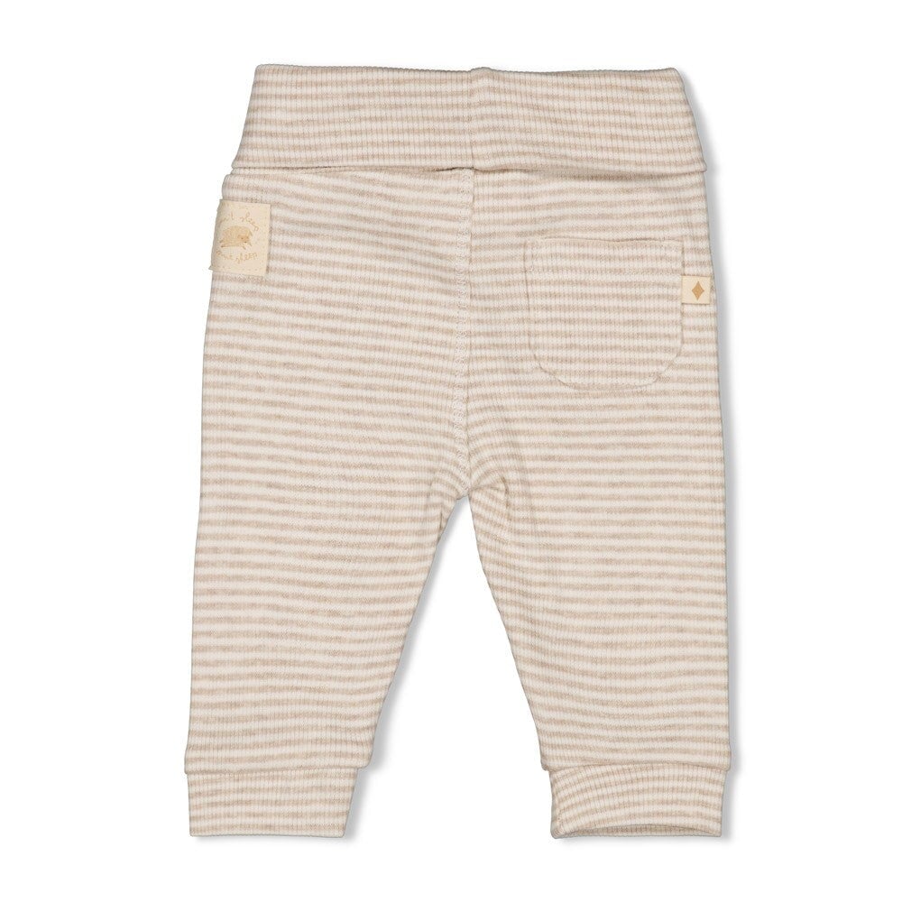 SLEEPY SHEEPY - 2x2 Ribbed Knit “cozy cuddles” Stripe Fashion Pants