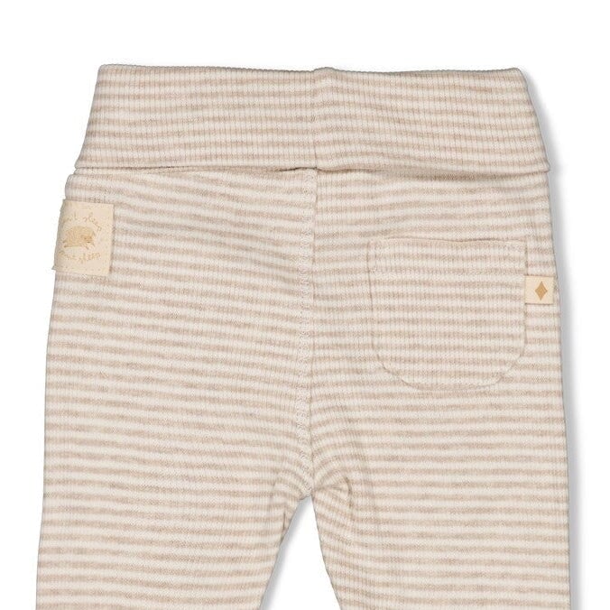 SLEEPY SHEEPY - 2x2 Ribbed Knit “cozy cuddles” Stripe Fashion Pants