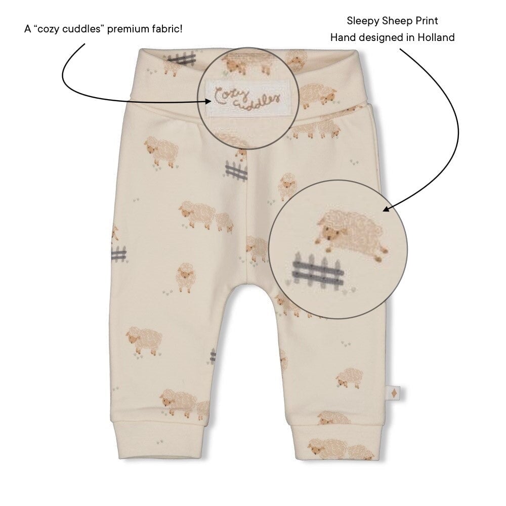 SLEEPY SHEEPY - Fleece Knit Allover Print Fashion Pants