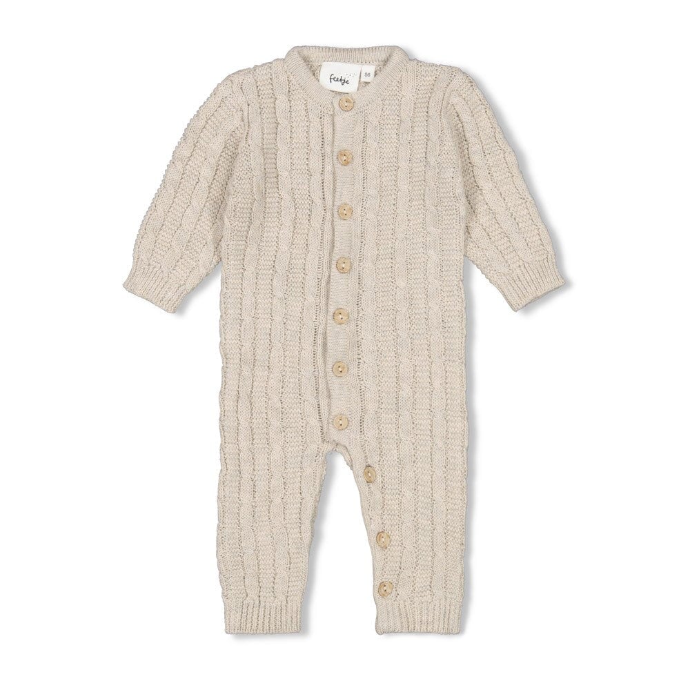 THE KNITS - Classic Keepsake Homespun Style Cable Knit Coverall