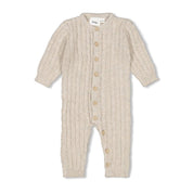THE KNITS - Classic Keepsake Homespun Style Cable Knit Coverall