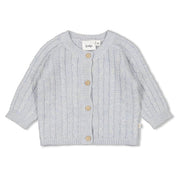 THE KNITS - Cardigan Homespun Style Cable Knit Sweater