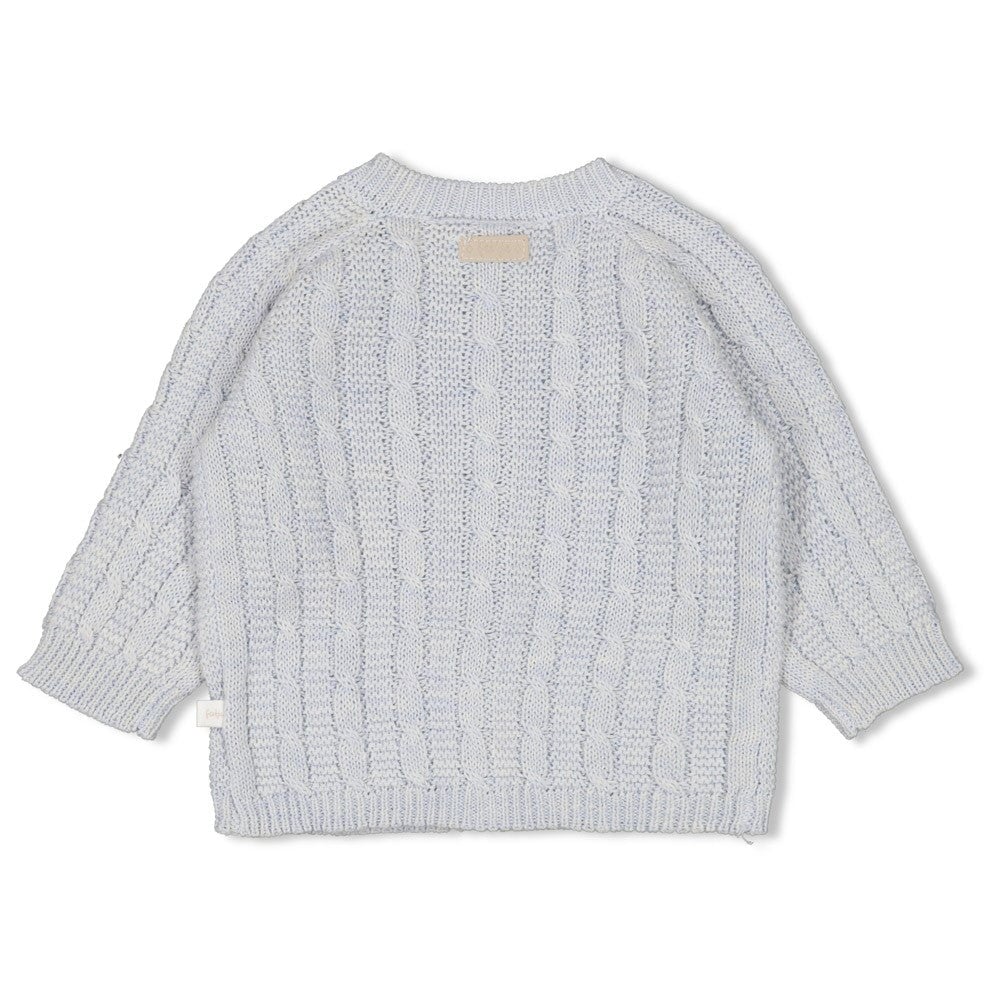THE KNITS - Cardigan Homespun Style Cable Knit Sweater