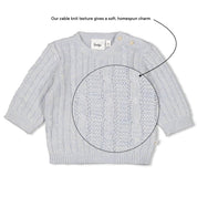 THE KNITS - Homespun Style Cable Knit Sweater
