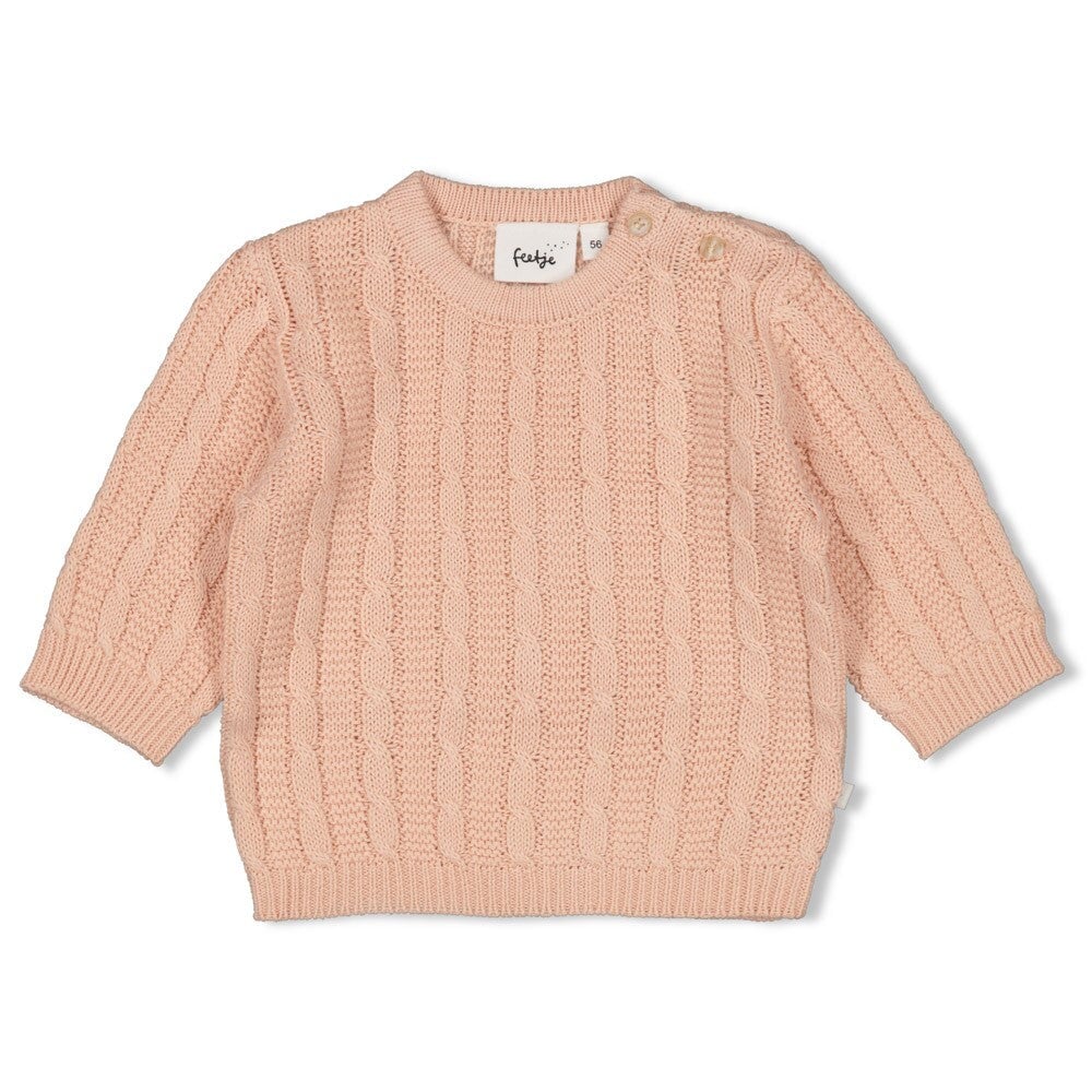 THE KNITS - Homespun Style Cable Knit Sweater