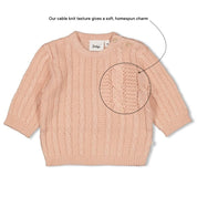 THE KNITS - Homespun Style Cable Knit Sweater