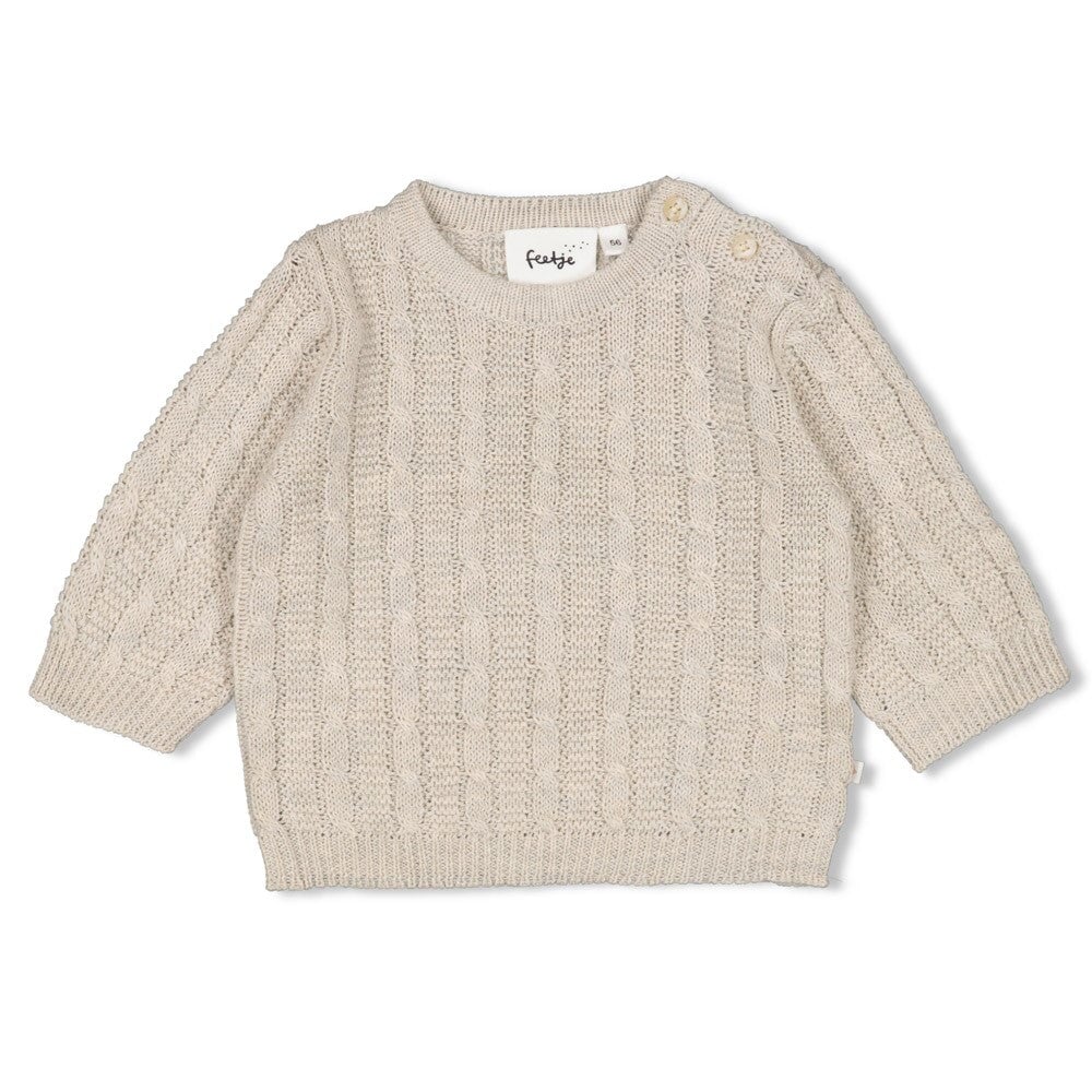 THE KNITS - Homespun Style Cable Knit Sweater
