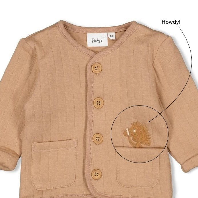 HOWDY - Organic Cotton Padded Double Knit Button-Up Jacket