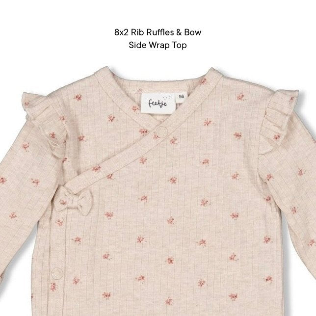 MORNING SUN - 8x2 Rib Side Wrap Fashion Top