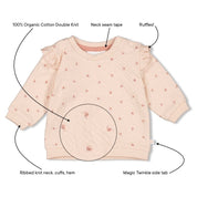 MORNING SUN - Double Knit Ruffle Sweat Top