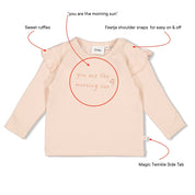 MORNING SUN - "you are my morning sun" Ruffle Fashion Top