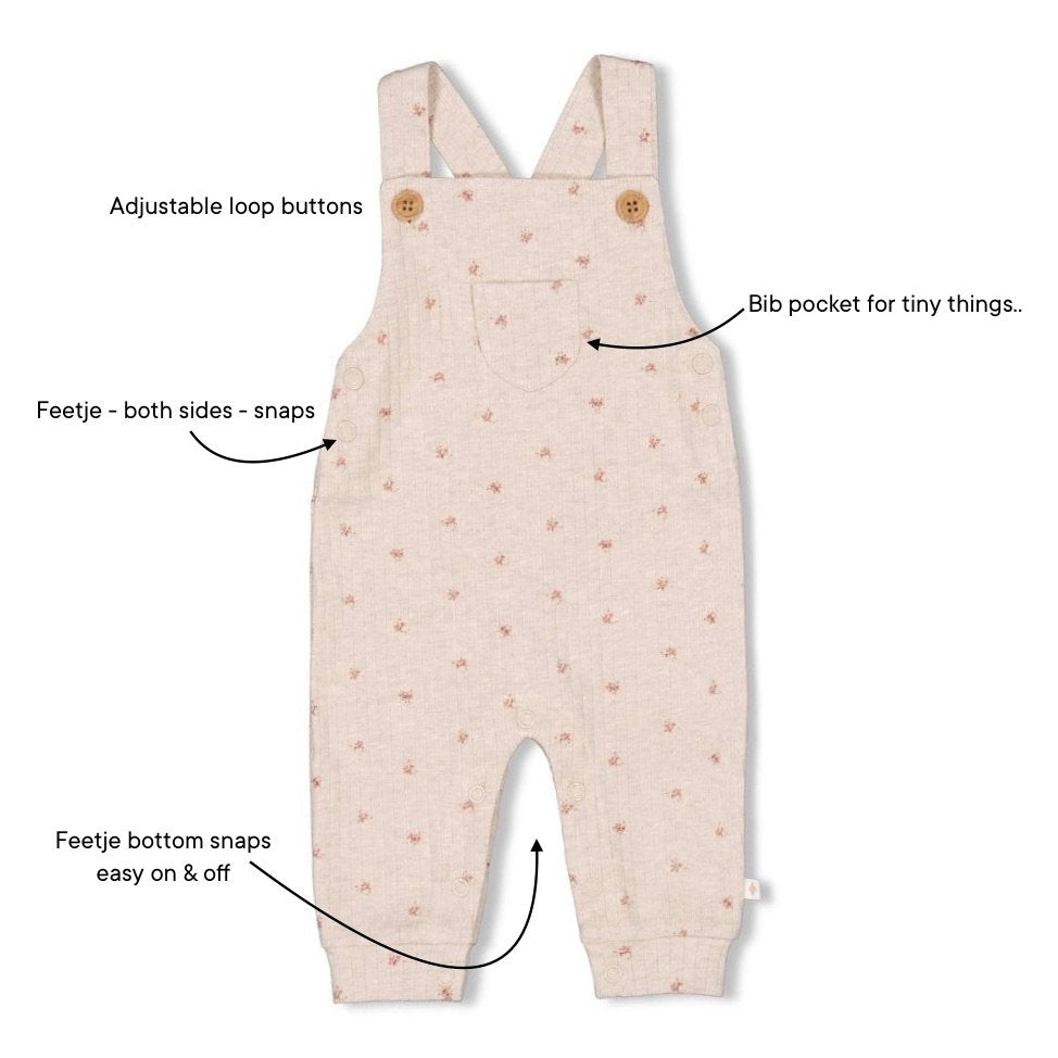 MORNING SUN - 8x2 Rib Baby Keepsake  Overalls