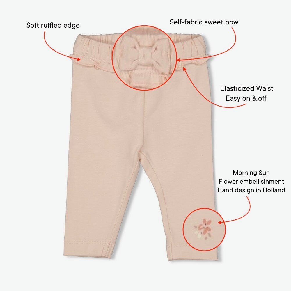 MORNING SUN - Peached Inside Soft Jersey Baby Leggings