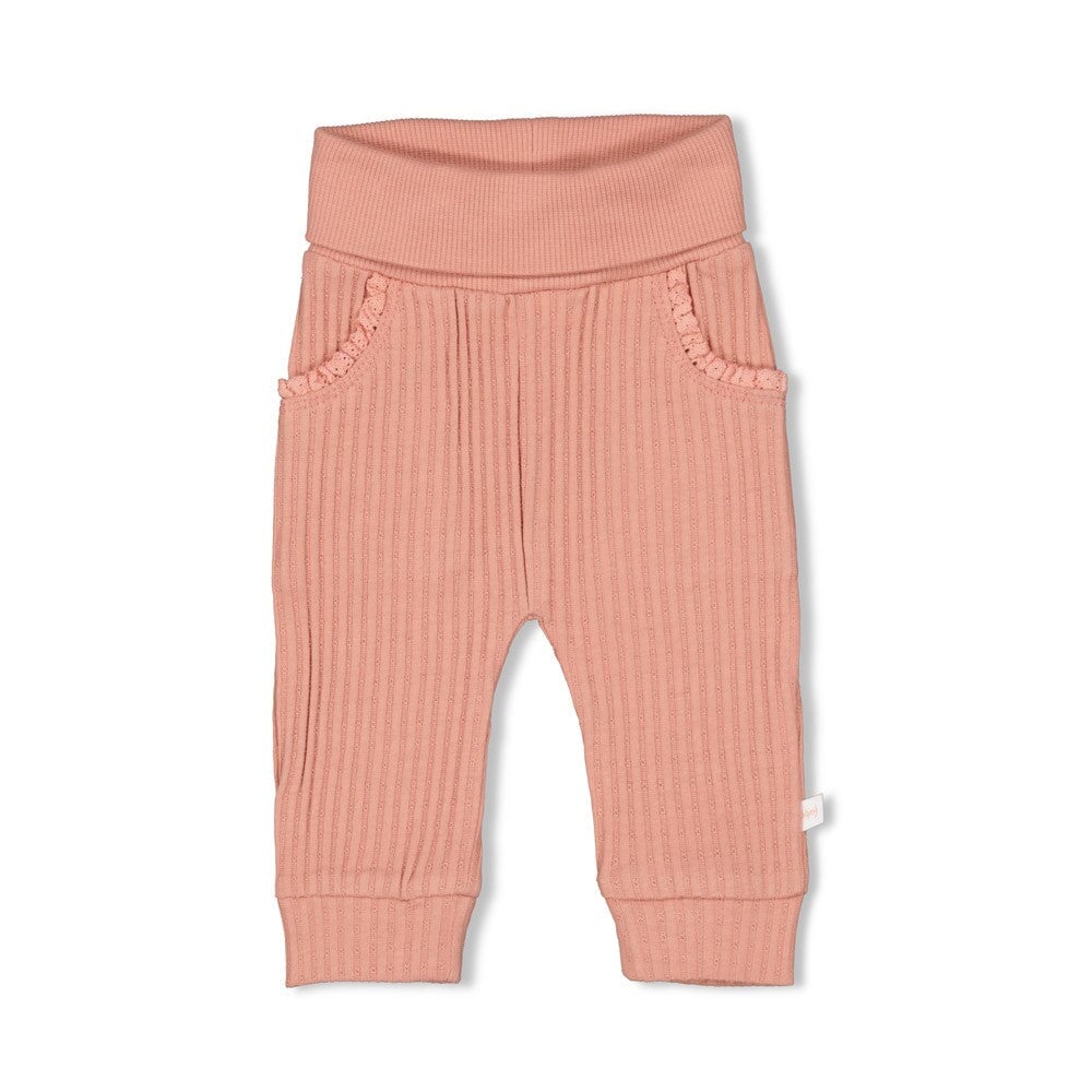 MORNING SUN - 5x5 Rib Ajour Knit Fashion Pants
