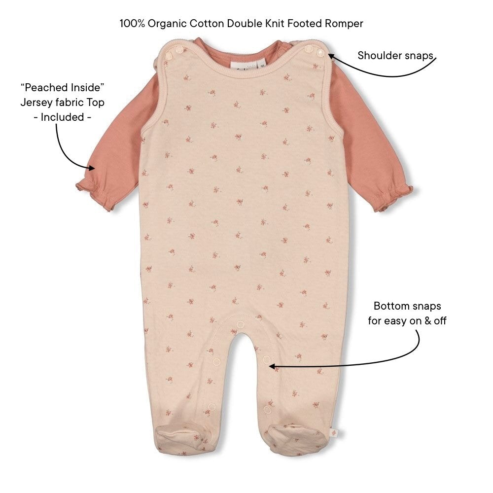 MORNING SUN - Two-Piece Footed Romper Set