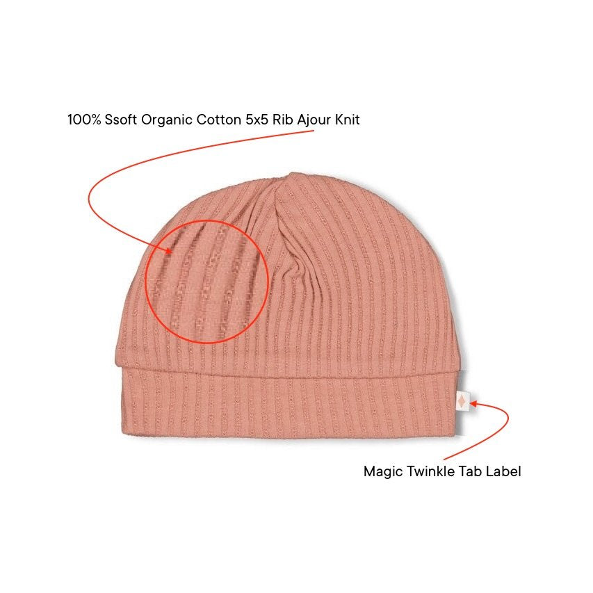 MORNING SUN - Rib Ajour Baby Bonnet