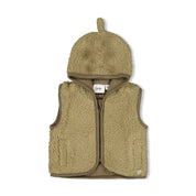ROARSOME - Sustainable Teddy Bouclé Dinosaur Hooded Vest