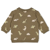 ROARSOME - Organic Cotton Dinosaur Peached French Terry Sweat Top